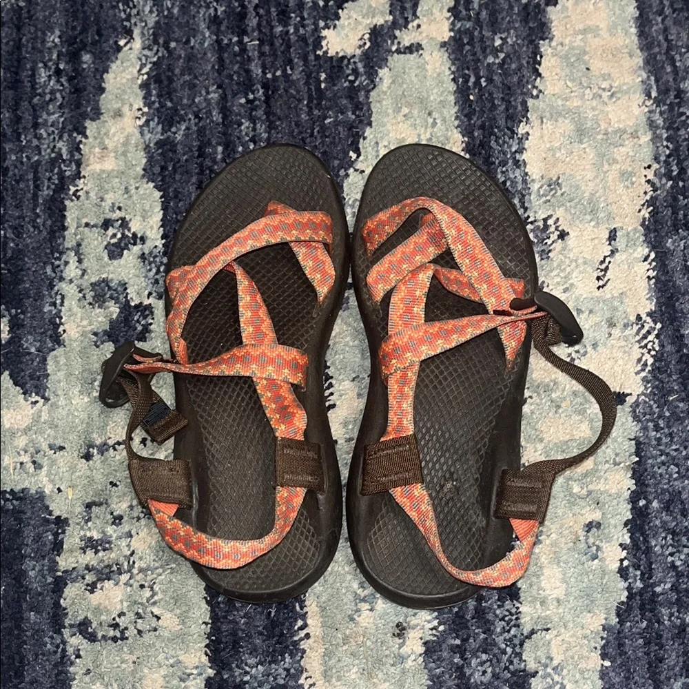 Chaco Brown and Orange Sandals - Picture 1 of 4